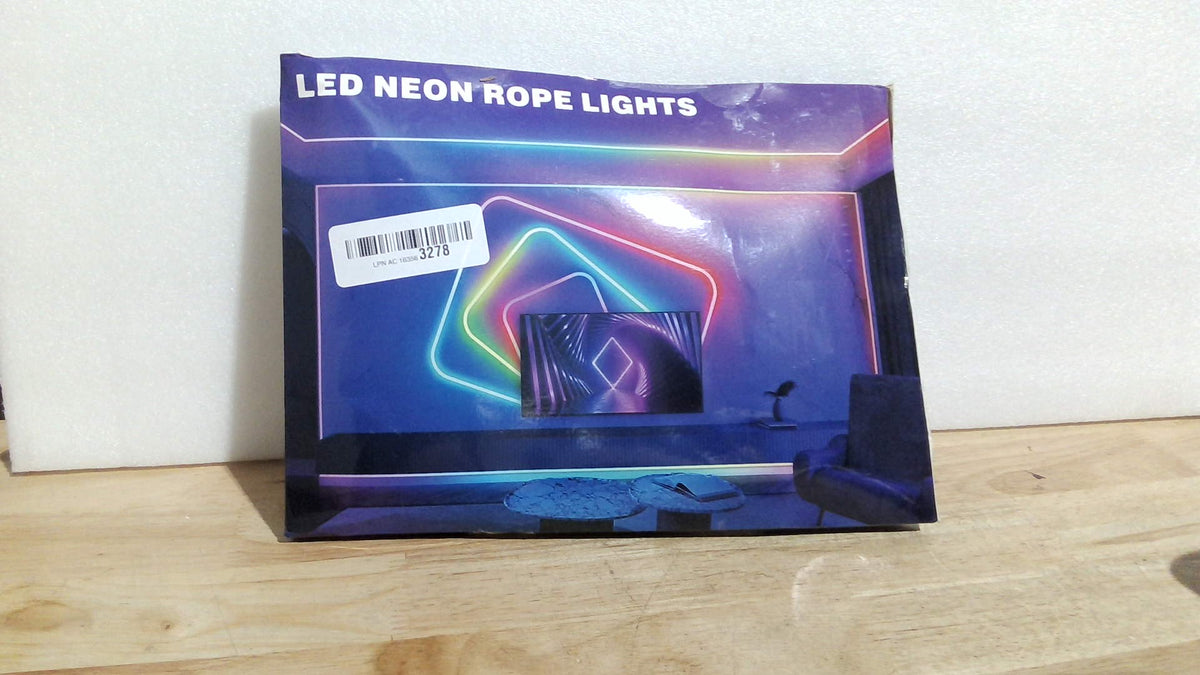 AILBTON Guirnalda de luces de neón de 6 metros, luces LED flexibles con control mediante aplicación/remoto, múltiples modos de sincronización musical, luces de neón LED RGB para dormitorio y exteriores.