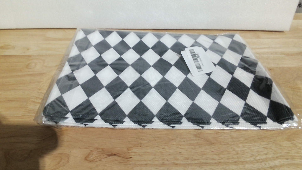 Camino de mesa Nepnuser Black White Diamond para fiestas temáticas de té, picnics y vacaciones, mantel a cuadros Harlequin para cocina y comedor, 72 pulgadas de largo.