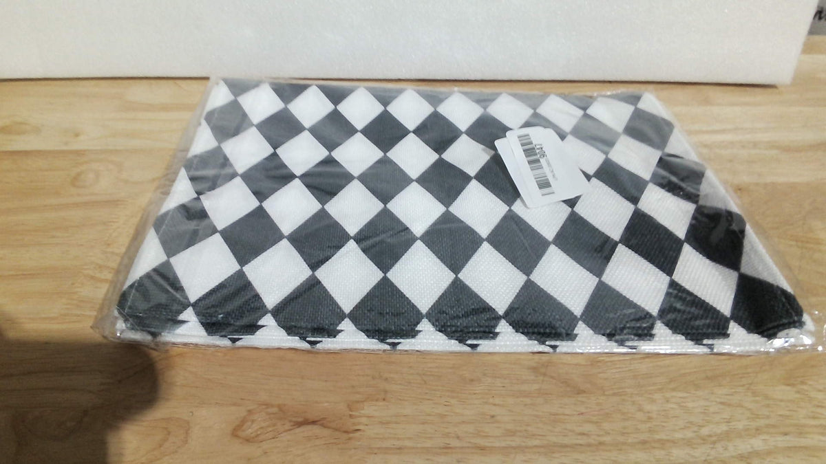 Camino de mesa Nepnuser Black White Diamond para fiestas temáticas de té, picnics y vacaciones, mantel a cuadros Harlequin para cocina y comedor, 72 pulgadas de largo.