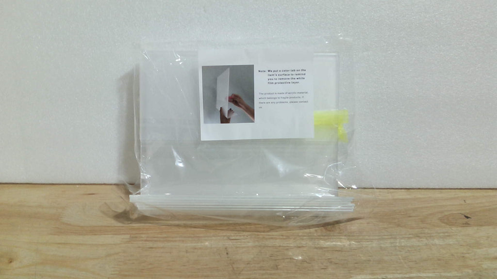 Soporte para letreros acrílicos inclinados Wbtran de 5 x 7 pulgadas, soportes acrílicos transparentes de mesa para exhibición de 7 x 5 pulgadas, soporte de plástico para letreros de papel para oficina, hogar, restaurante (paquete de 6 de 7 x 5 pulgadas)