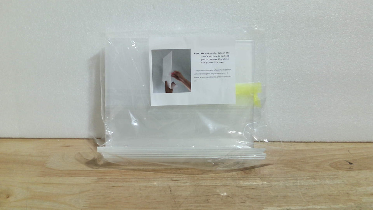 Soporte para letreros acrílicos inclinados Wbtran de 5 x 7 pulgadas, soportes acrílicos transparentes de mesa para exhibición de 7 x 5 pulgadas, soporte de plástico para letreros de papel para oficina, hogar, restaurante (paquete de 6 de 7 x 5 pulgadas)
