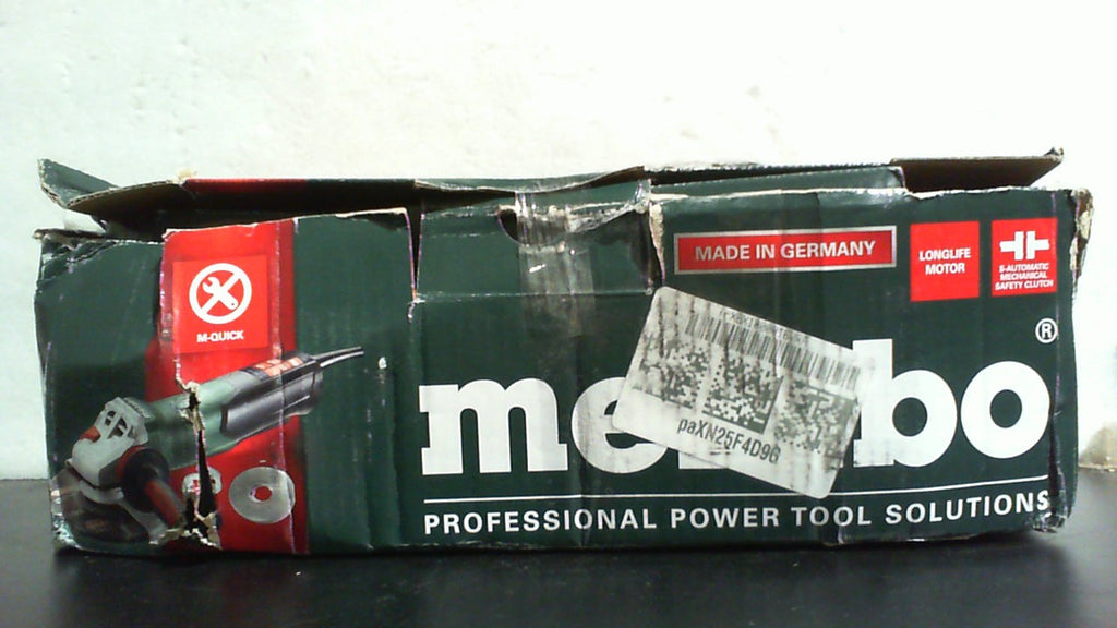 Amoladora angular Metabo de 4-1/2 a 5 pulgadas, 11 amperios, 11 000 RPM, interruptor de paleta sin bloqueo, fabricada en Alemania, WP 11-125 Quick, 603624420, verde.