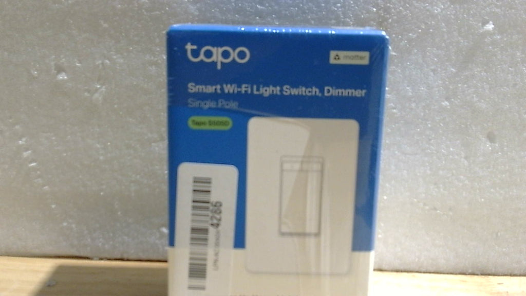 Interruptor regulador inteligente TP-Link Tapo Matter: Control por voz con Siri, Alexa y Google Assistant, certificación UL, temporizador y programación, instalación guiada sencilla, requiere cable neutro, unipolar, Tapo S505D