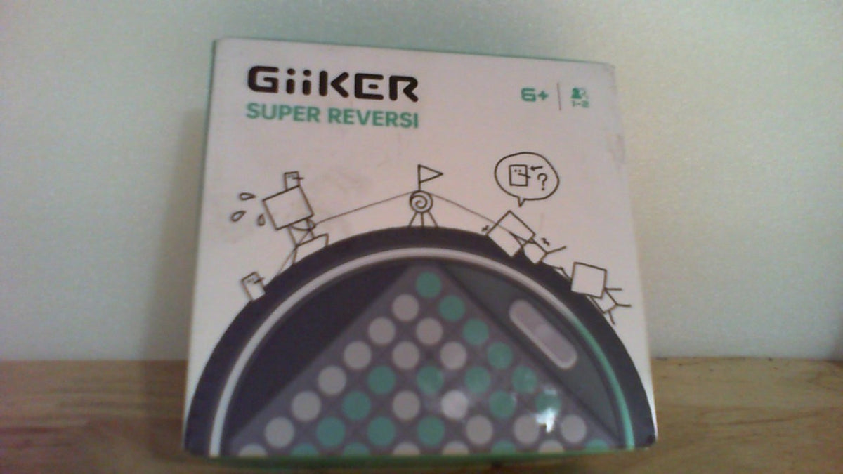 GiiKER Super Reversi - Juego de mesa electrónico de estrategia con oponente de IA, rompecabezas lógico inteligente portátil y juego de ingenio para niños y adultos, juguete de viaje portátil con 3 modos de juego y 500 desafíos.