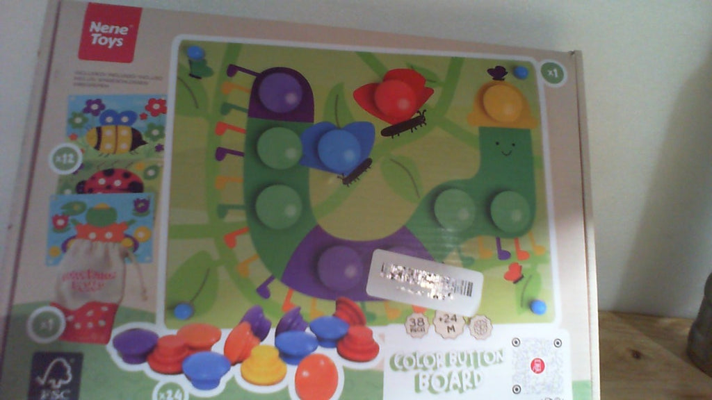 Rompecabezas de madera para combinar colores de Nene Toys para niños pequeños de 2 años en adelante Juego de botones Montessori con clavijas de madera y tarjetas Juguete educativo para niños y niñas de 2 y 3 años Desarrollo de la motricidad fina