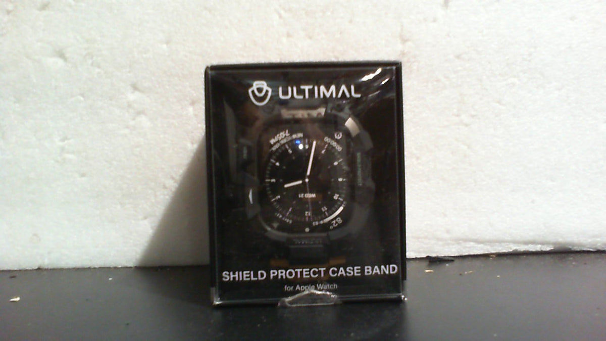 Funda resistente ULTIMAL con correa para Apple Watch de 49 mm, compatible con Apple Watch Ultra 3/2/1, cubierta protectora antigolpes de grado militar para iWatch Tactical Band para hombre (marrón café, 49 mm)