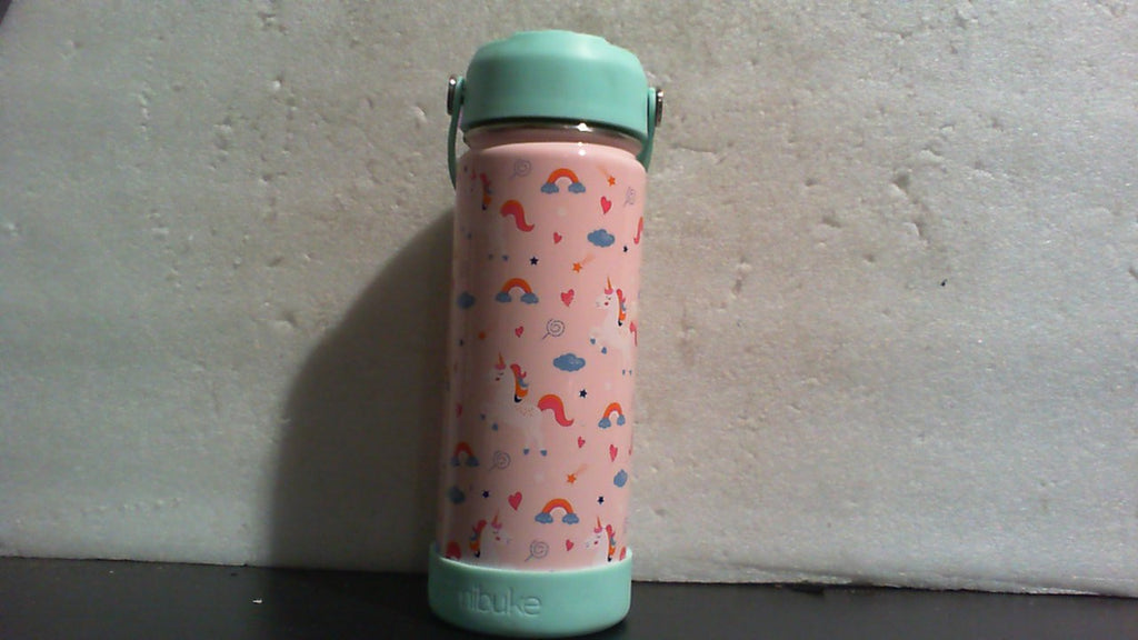 Botella de agua isotérmica Fimibuke para niños, 532 ml (18 oz), libre de BPA, de acero inoxidable 18/8, con pajita, vaso de viaje de doble pared al vacío a prueba de fugas, ideal para niños y niñas en edad escolar (1 unidad, unicornio).