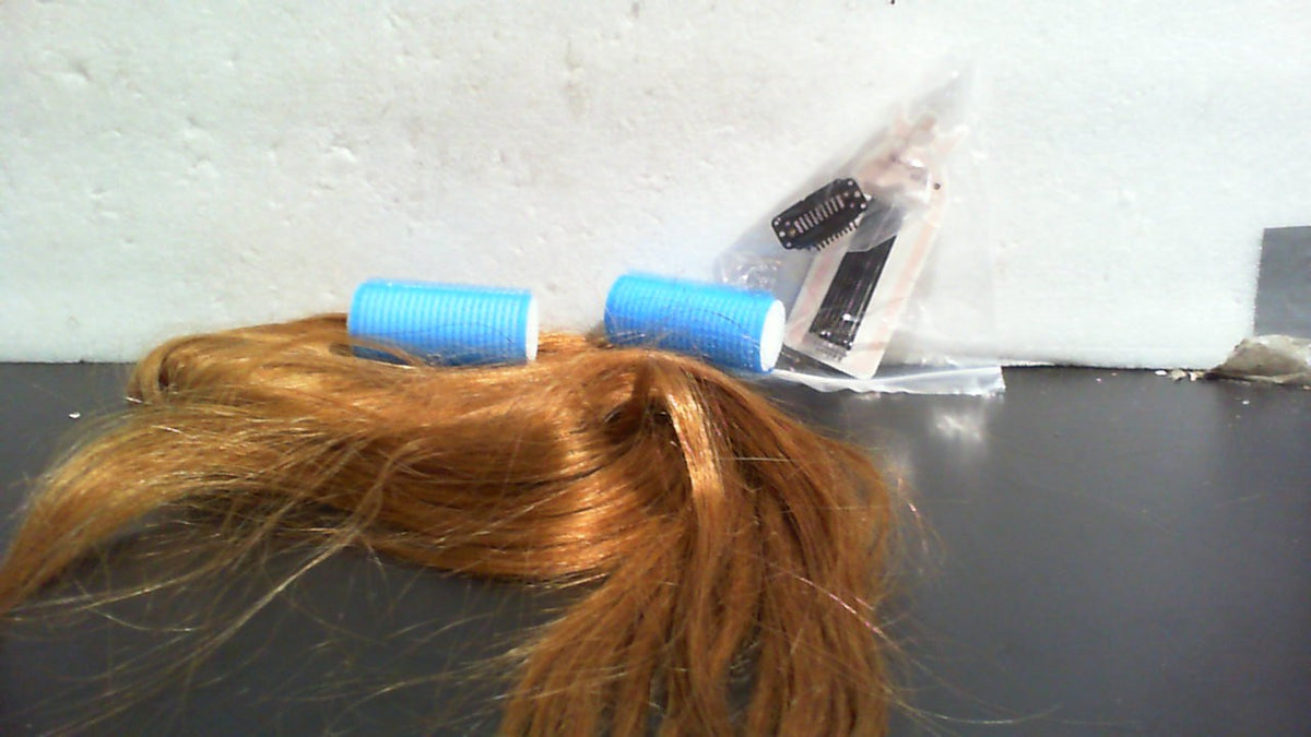 viviaBella Postizo sin flequillo, peluca de cabello humano con clip, postizo sin costuras para mujer, base de seda gruesa para dar volumen al cabello (rojo cobrizo, 5.1"*5.1" 12 pulgadas)
