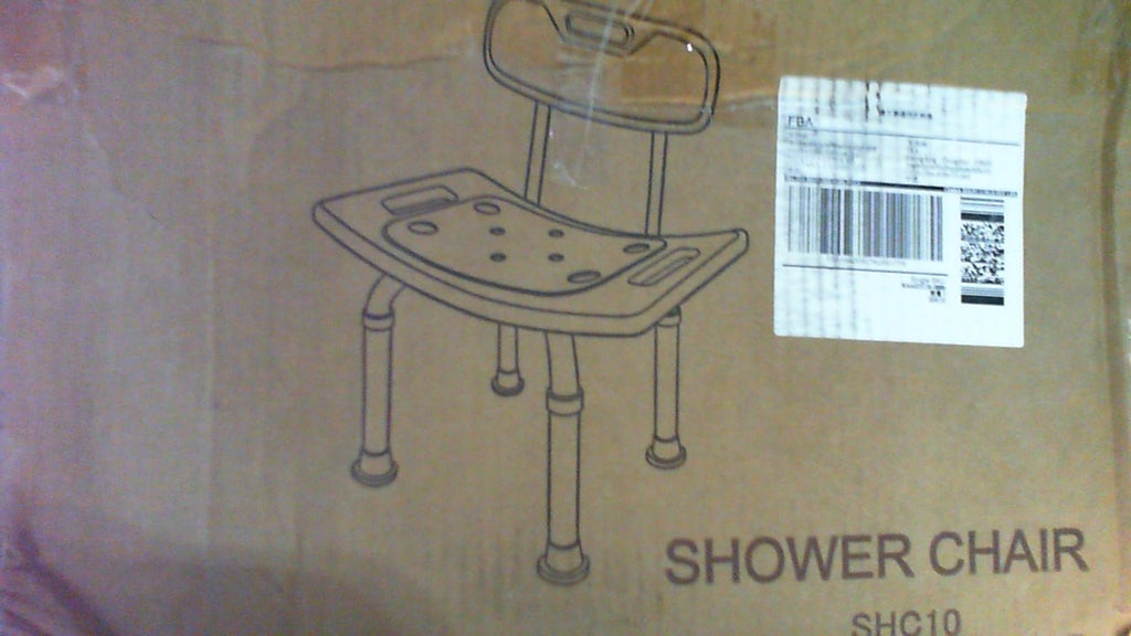 Silla de ducha HOMLAND para ducha interior con respaldo extraíble, asiento de baño resistente de 181 kg (400 lbs) para bañera, taburete de baño de seguridad para personas mayores y discapacitadas.