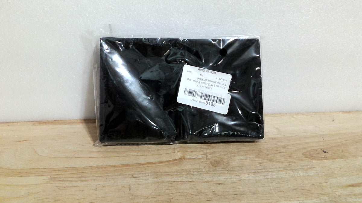 Xyembu 2 bandejas organizadoras apilables de terciopelo negro para anillos, bandejas para exhibir pendientes, bandejas pequeñas para joyería, soporte de almacenamiento para anillos y pendientes (8 ranuras)