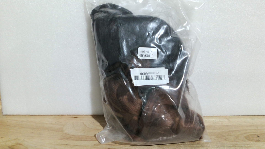 Peluca Sidaila con flequillo para mujer | Peluca sintética de 40 cm con capas y ondas corporales | Peluca de fibra Yaki resistente al calor, de aspecto natural, hasta los hombros | Peluca sintética para uso diario - De negro degradado a marrón cobrizo