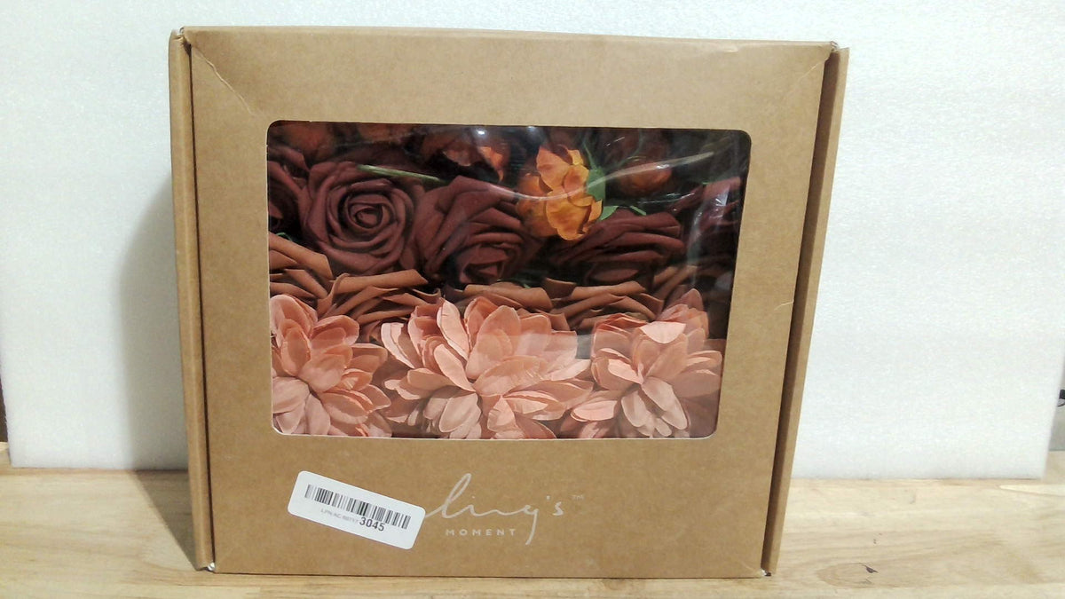 caja combinada de flores artificiales premium de la marca Ling's Moment,
