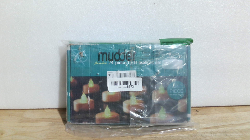 Set Mudder 24 Velas LED Tealight Doradas | Velas Sin Llama a Pilas con Brillo, Luces Votivas para Bodas, Cumpleaños, Fiestas y Decoración del Hogar