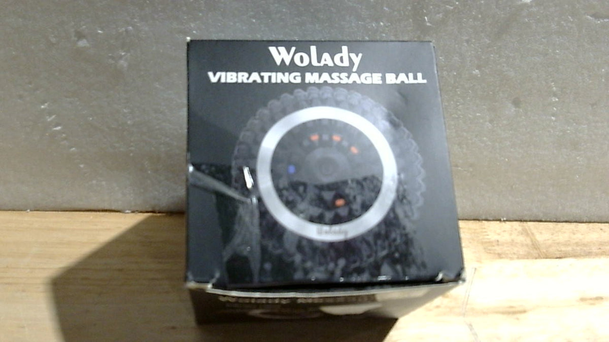 Pelota de masaje vibratoria Wolady de 4 velocidades, rodillo de masaje de alta intensidad para fitness y yoga, para aliviar la tensión muscular, el dolor y la presión (negra).
