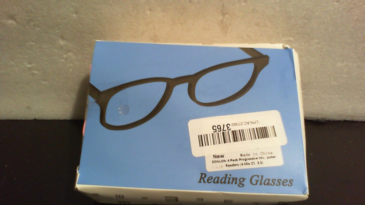 ZONLON Paquete de 4 gafas de lectura progresivas multifocales para mujer, elegantes, con bloqueo de luz azul, ideales para usar con ordenador (4 unidades mixtas C1, 3.5)