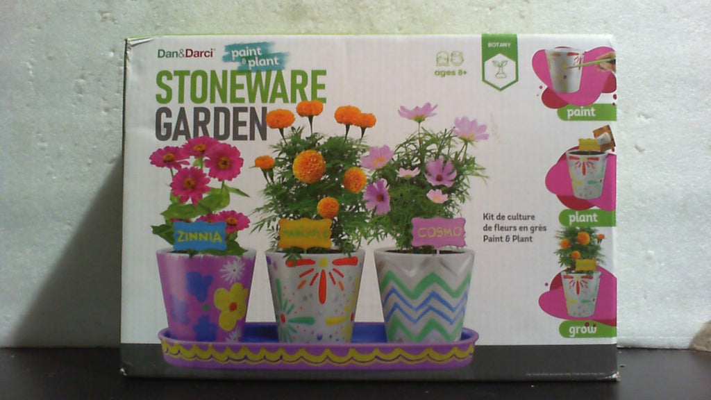 Kit de jardín de flores Dan&Darci para pintar y plantar para niños  Macetas de cerámica, semillas y juego de pinturas  Regalo de arte y manualidades STEM para niños y niñas de 6 a 12 años