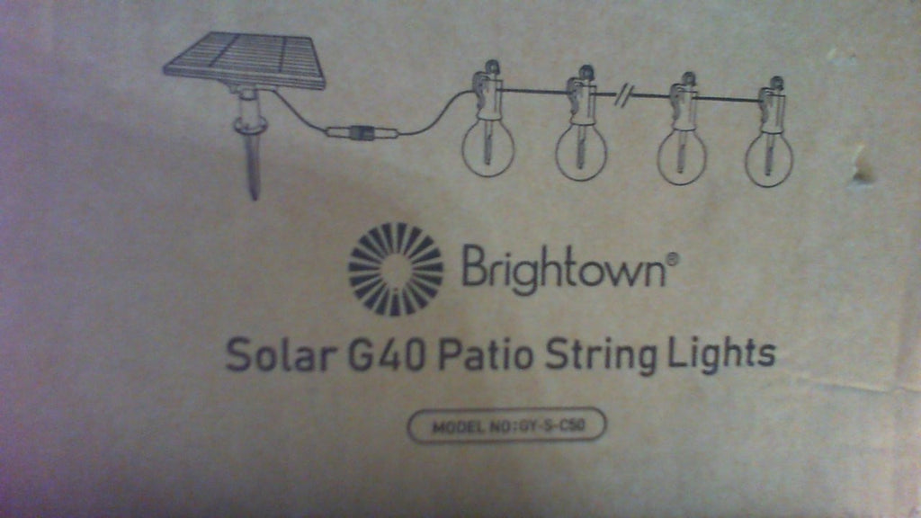 Brightown Solar G40 Patio String Lights (Modelo GY-S-C50) es un set de luces decorativas de alta calidad para exteriores