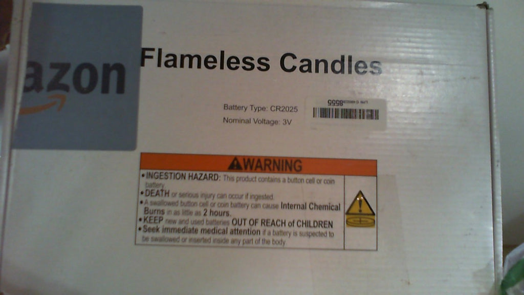 caja de velas sin llama (Flameless Candles) de la marca Amazon Basics COLOR BLANCO