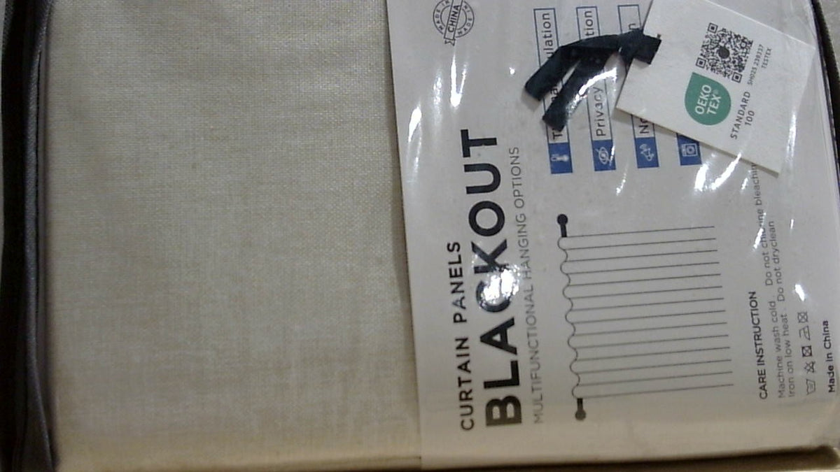 Cortinas Blackout 100% Blackout Shield para Dormitorio 84 pulgadas de Largo | Termicas con Bolsillo para Barra | Set de 2 Paneles | 50 x 84 pulgadas | Crema