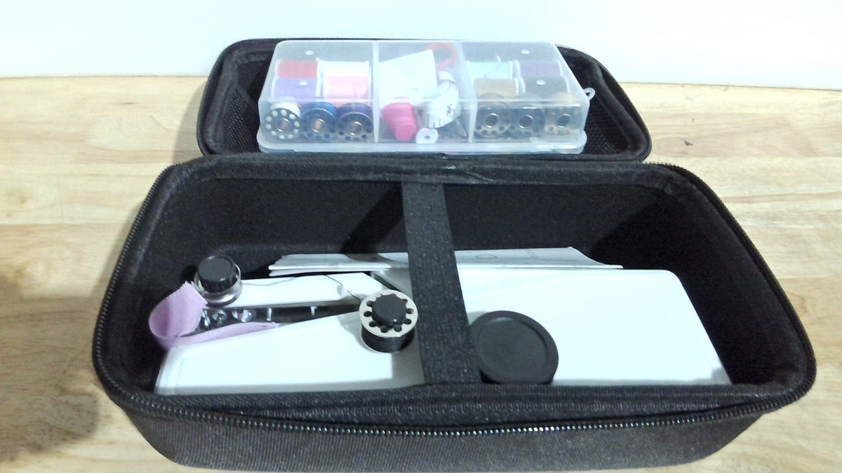 Maquina de Coser de Mano para Principiantes | Portatil Inalambrica, Una Velocidad, para Reparaciones DIY con Accesorios