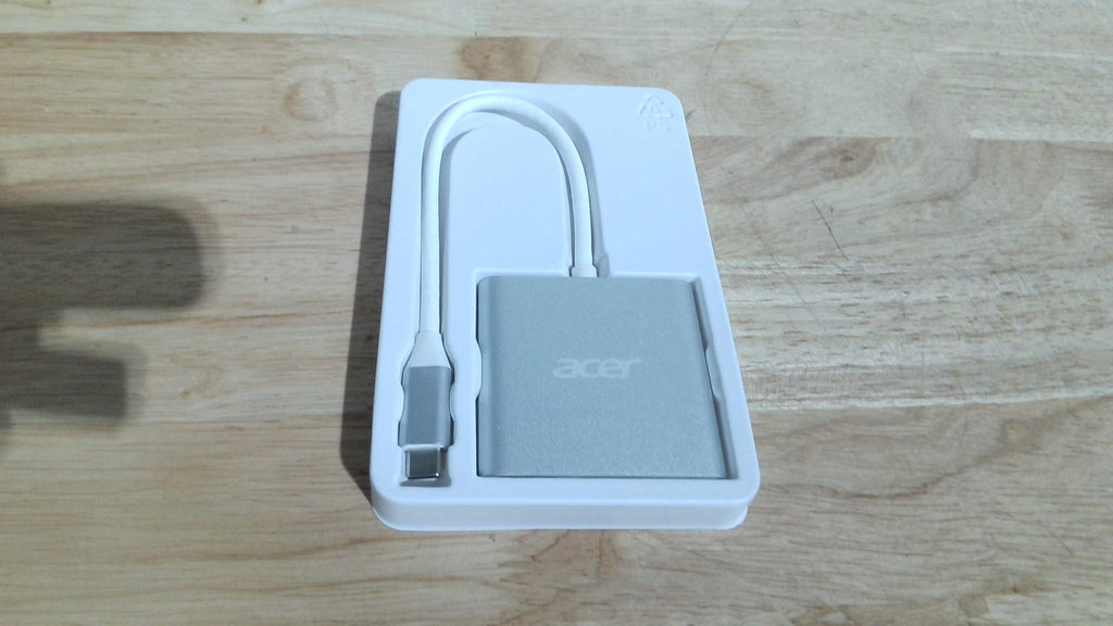 Acer Adaptador USB C a HDMI, Hub USB C 4K con PD de 100W, Puerto USBA 3.0, Convertidor Multipuerto AV Digital para MacBook, iPad, Tablets, TV y Monitor, Plata
