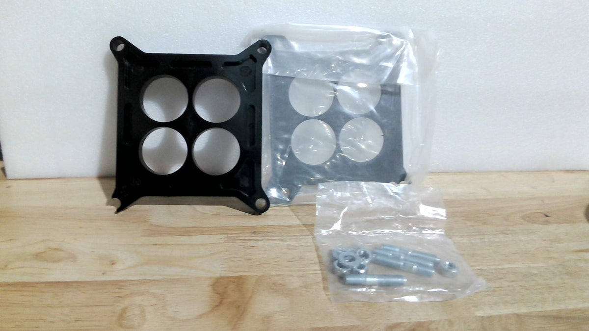 contiene 2 piezas y un paquete con tornillos Espaciador de Carburador SHLPDFM Fenólico 1/2 Pulgada | Compatible con Holley 4150/4160 y AFB | Chevy 4BBL SBC BBC | Juego de 1