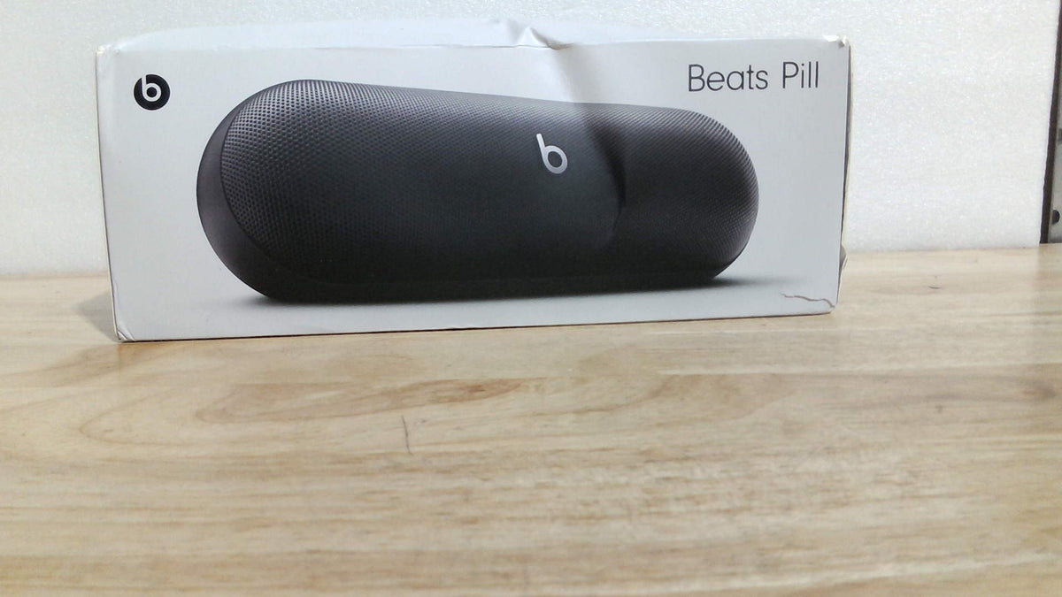 Parlante Bluetooth Portátil Beats Pill | Hasta 24h de Batería | Resistente al Agua | Compatible con Apple y Android | Sonido Potente | Negro Mate