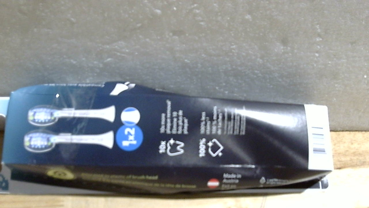 Philips Sonicare C3 Dos en Uno | Cabezales de Repuesto Genuinos para Cepillo Eléctrico | Blanco | Pack de 2 | HX9042/65