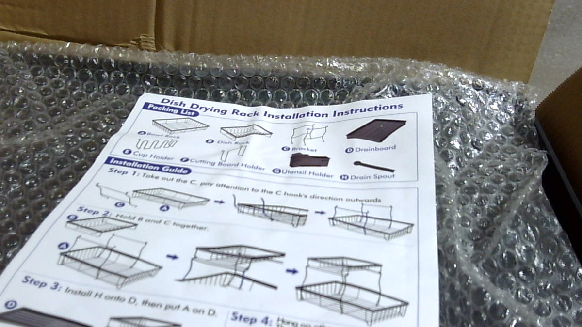 Escurridor de Platos Grande de 2 Niveles | Organizador Desmontable de Gran Capacidad para Encimera de Cocina | con Portacubiertos | Negro