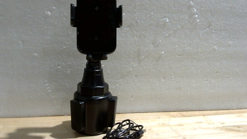 Soporte de Celular para Portavasos con Cargador Inalámbrico 15W | Carga Rápida y Auto-Sujeción | para iPhone 17/16/15 y Samsung S25/S24/S23 Ultra