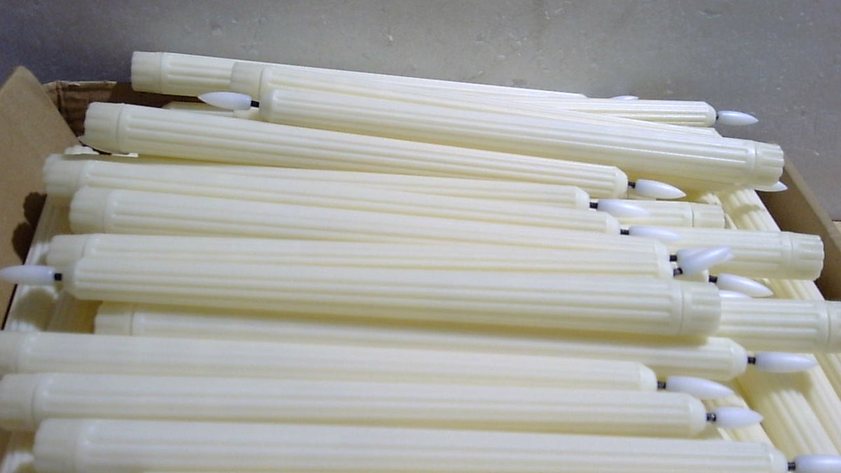 YOROXRG 36 Velas Conicas Marfil | 7-8 Horas de Duracion | Sin Humo, Sin Goteo, Sin Aroma | 0.8 x 10 Pulgadas para Bodas, Fiestas y Decoracion