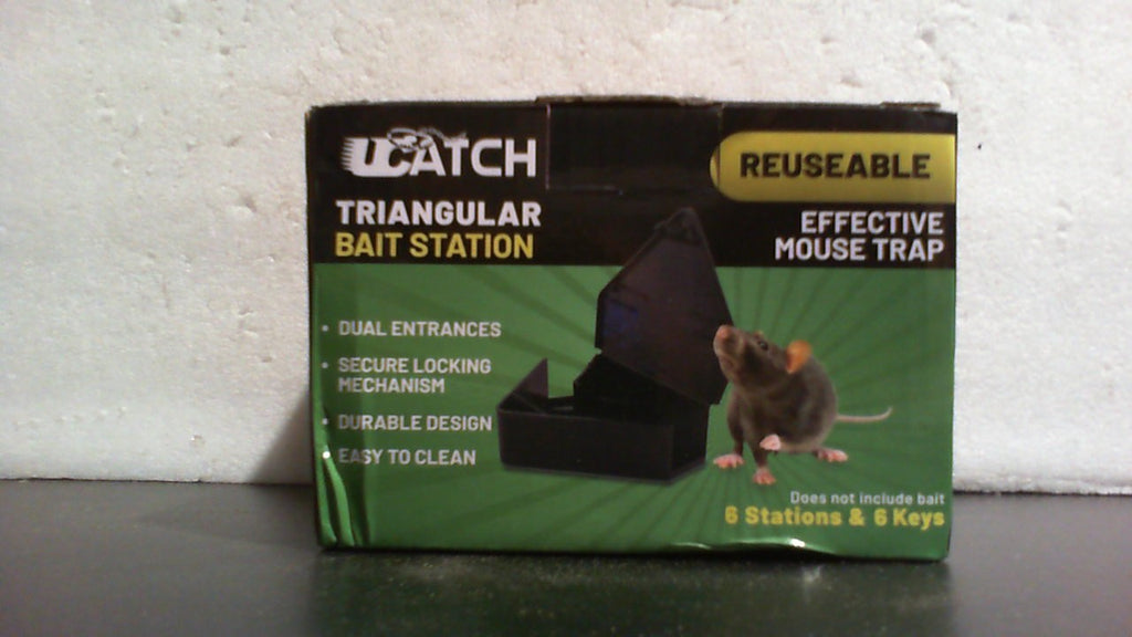 LockBait Pro Estaciones de Cebo para Ratones 6 Piezas | Cajas de Cebo para Exteriores con Llaves | para Uso Interior y Exterior UCatch