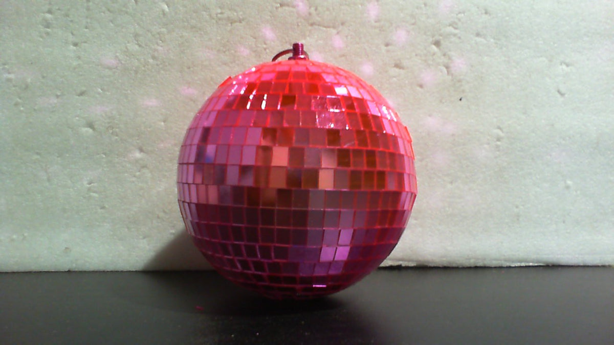 Bola de Espejos Disco 6 pulgadas Rosa con Anillo para Colgar | Esfera Reflectante Brillante para Techo, Boda, Fiesta y Decoración Tema Años 70