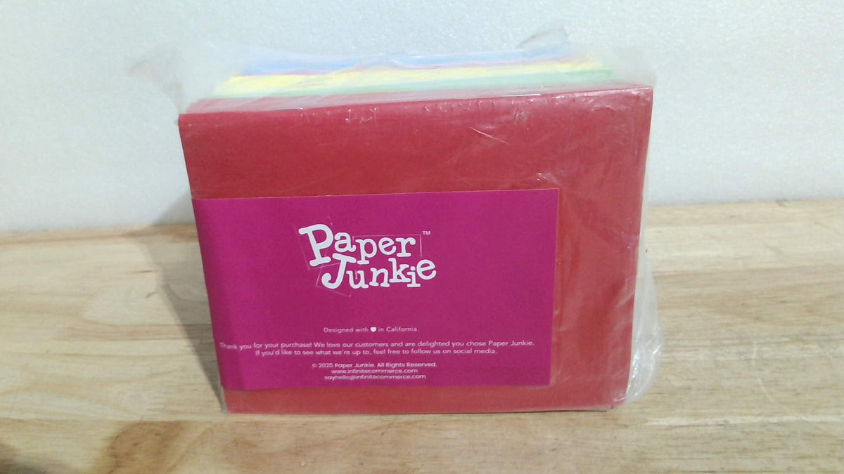 bloque de hojas o notas de colores (cubo de notas multicolor) de la marca Paper Junki