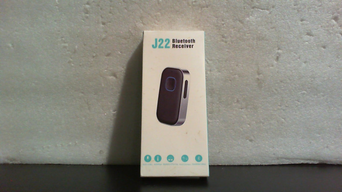 COMSOON Receptor Bluetooth para Auto, Adaptador AUX 3.5mm con Cancelacion de Ruido, Manos Libres, 16H de Bateria, Negro y Plata