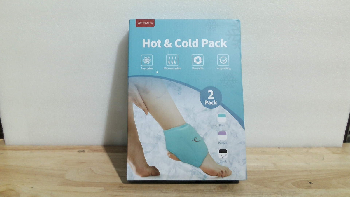 paquete doble de compresas de gel frío/calor para tobillo y pie