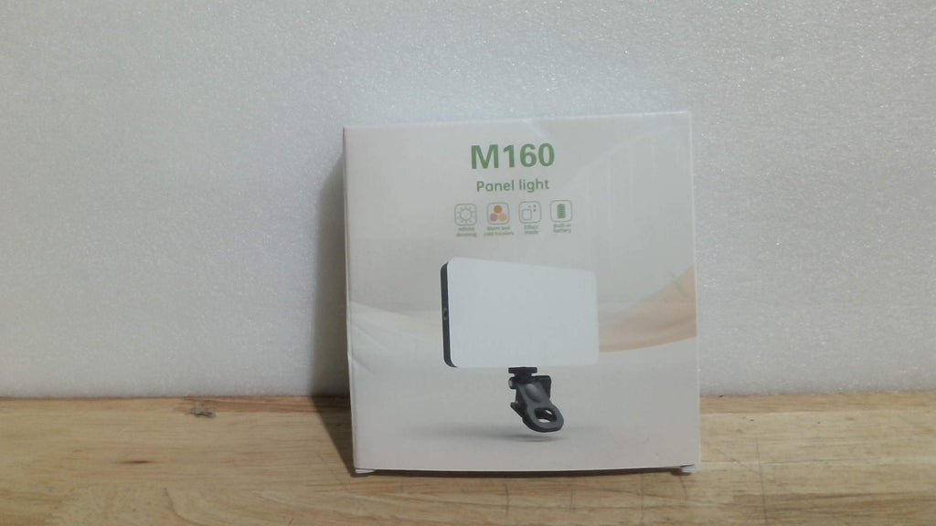 mini panel de luz LED portátil para fotografía y video (Portable LED Video Panel Light), identificado universalmente bajo el modelo M160