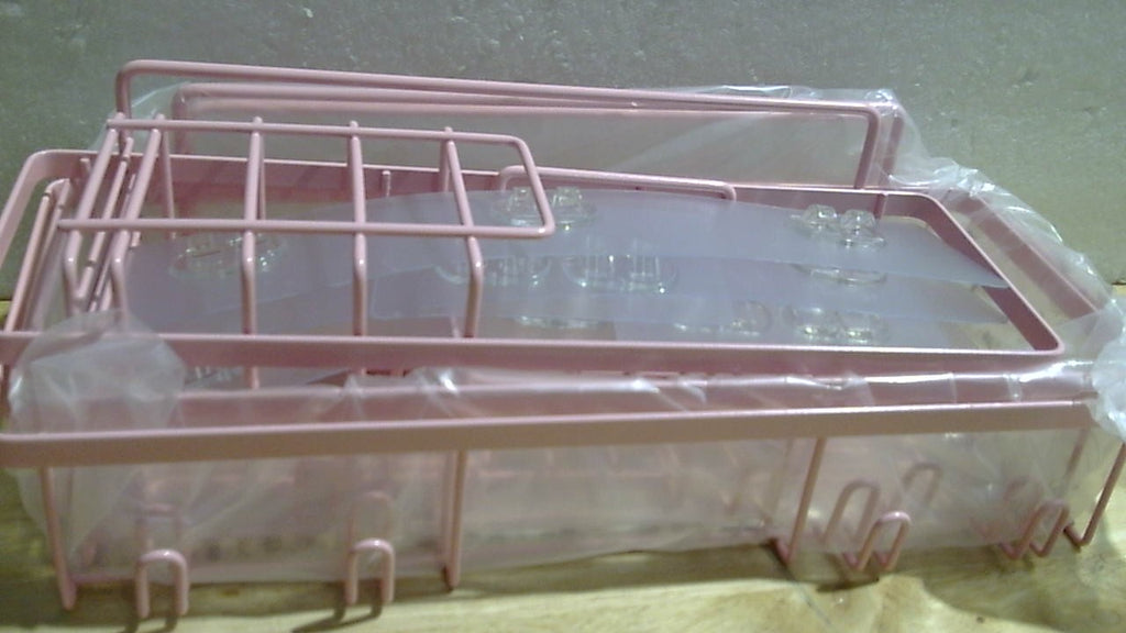 Liuoud 5 Piezas Organizador de Ducha | Estante para Dentro de la Ducha | Adhesivo | Cesta de Pared para Bano | Acero Inoxidable Antioxidante | Set Decorativo Femenino | Rosa
