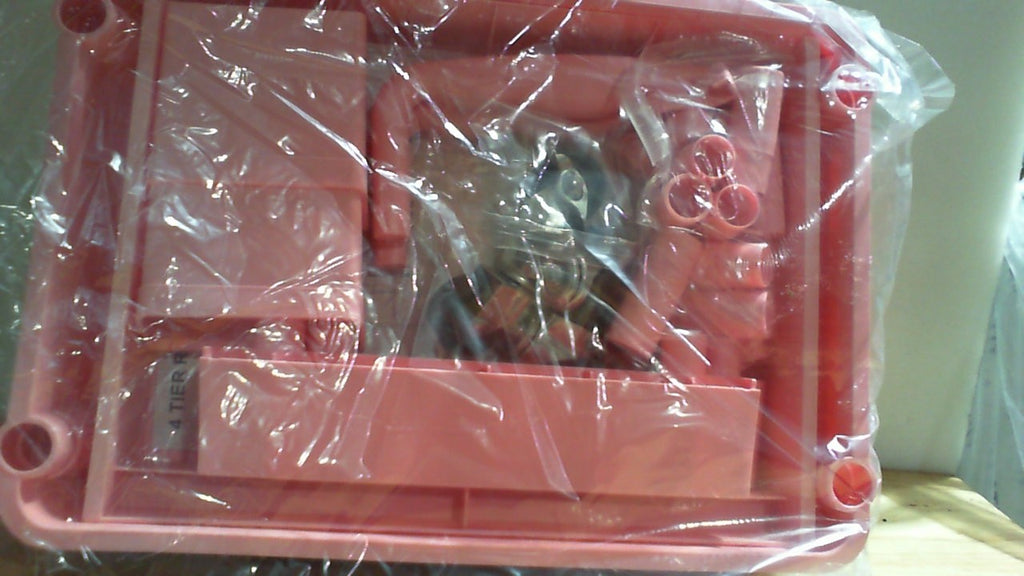 carrito organizador multifuncional de 4 niveles (4-Tier Rolling Utility Cart) en color rosa
