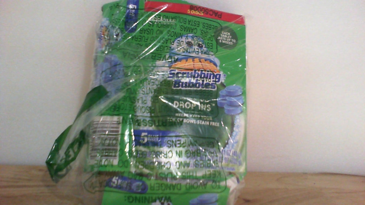 paquete surtido de placas de jabon para el inodoro de la reconocida marca Scrubbing Bubbles
