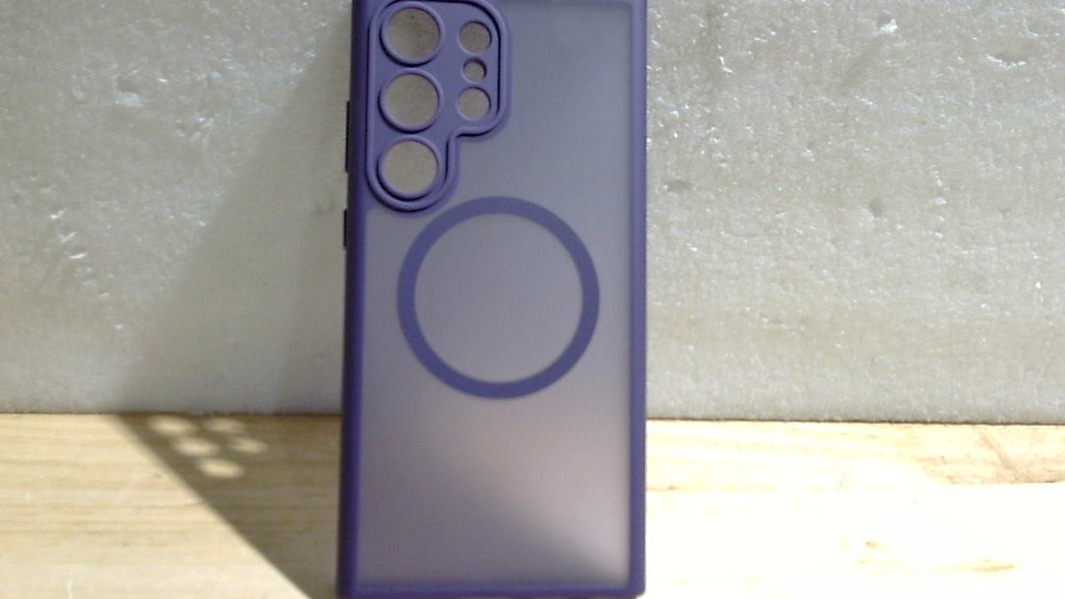 CANSHN Funda para Samsung Galaxy S24 Ultra | Proteccion Total de Camara | Compatible con MagSafe | Mate Translucida Antichoque 6.8 Pulgadas | Purpura Oscuro