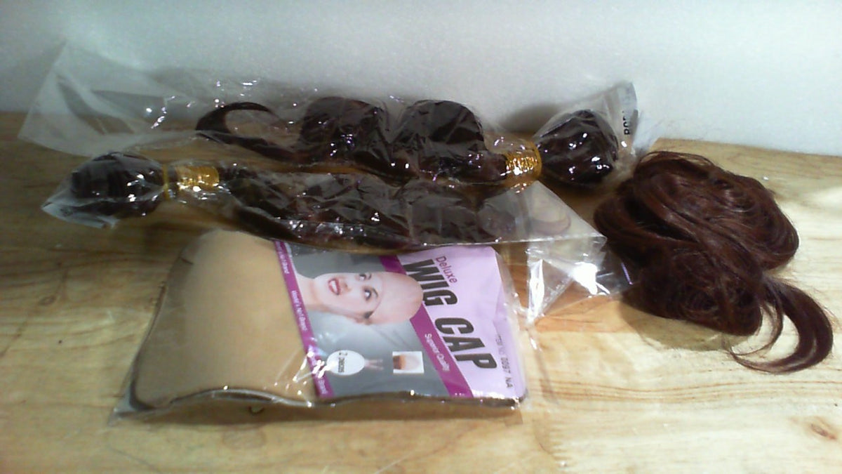 set completo para la aplicación y estilizado de extensiones de cabello o peluca,