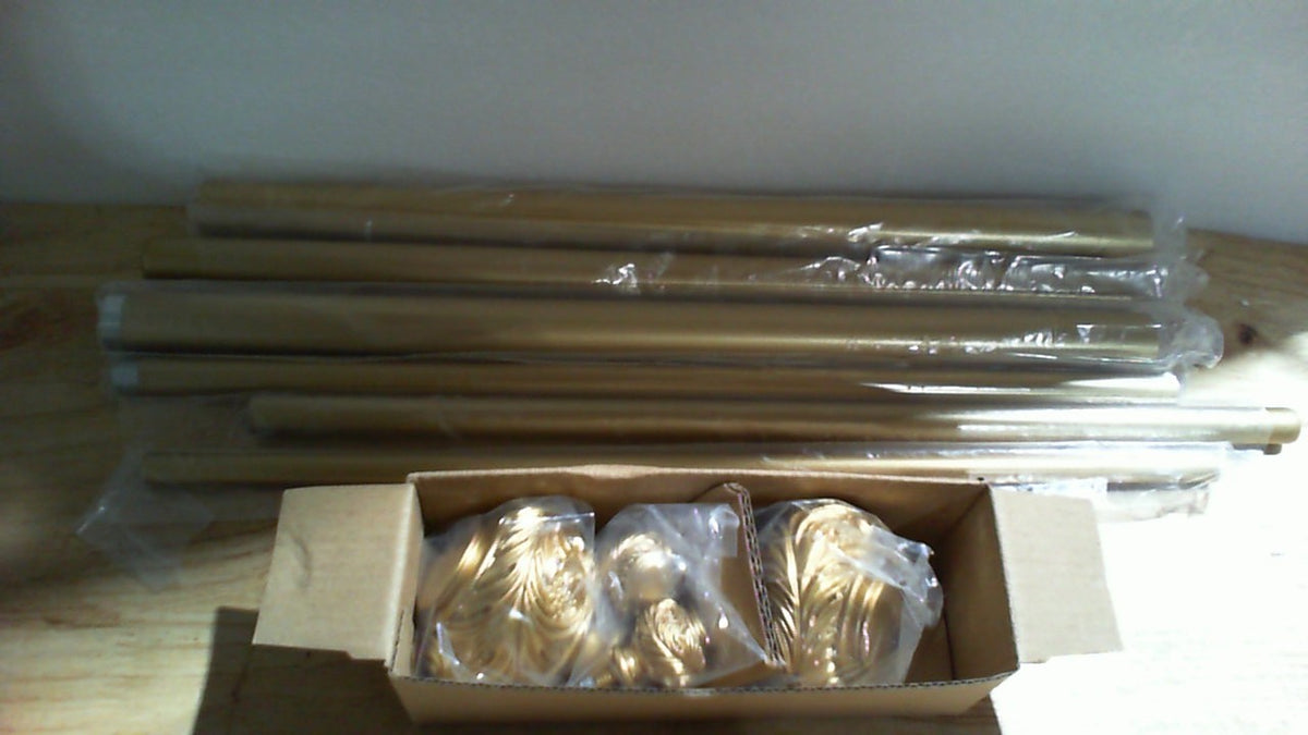 kit completo de barra para cortina ajustable color bronce satinado.