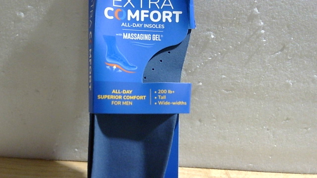 Plantillas Dr. Scholl's Extra Comfort con Gel Masajeador | Talla Hombre 8-14 | Soporte de Arco para Hombres Altos y Corpulentos 200lbs+ | 1 Par