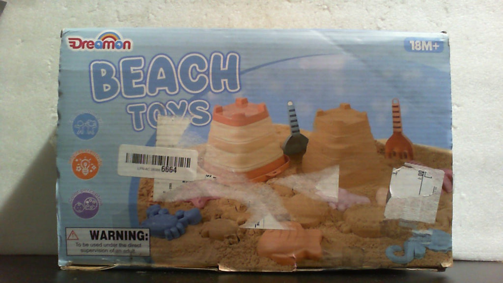 Dreamon Set de Juguetes de Playa para Ninos 3-10 | Baldes Plegables con Moldes y Bolsa de Malla 3 Palas Arena