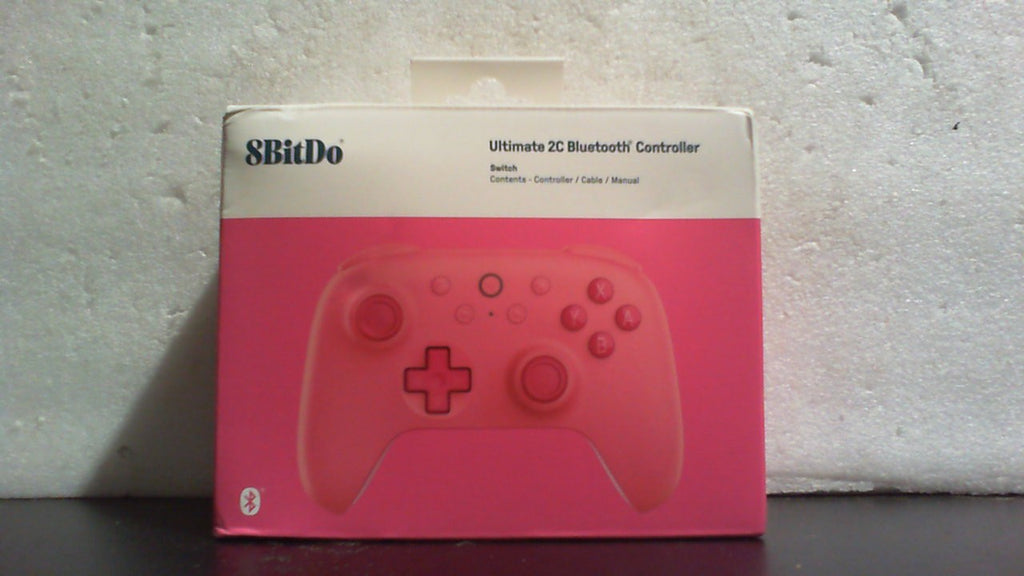 8Bitdo Ultimate 2C Control Bluetooth con Joysticks Hall Effect | Botones L4/R4 Remapeables, Movimiento 6 Ejes | Switch (Rosa)
