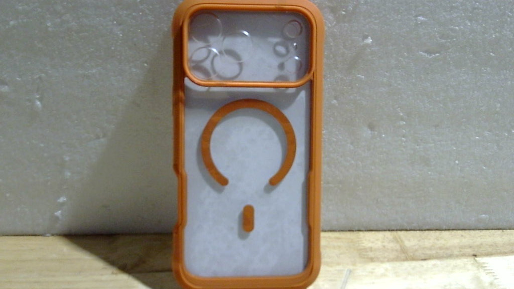 Funda Magnética Diaclara para iPhone 17 Pro Max | Cuerpo Completo con Parachoques | Compatible con MagSafe | Grado Militar contra Caídas | Protector de Pantalla Táctil Integrado | Naranja