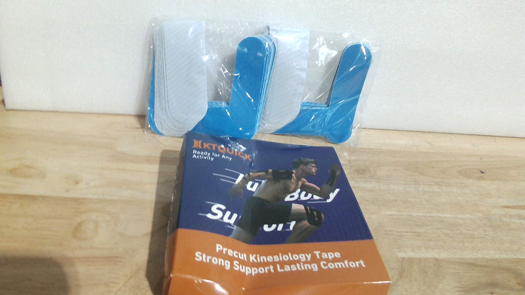 cinta de kinesiología precortada KTQUICK Precut Kinesiology Tape (Full Support),contiene 2 paquetes