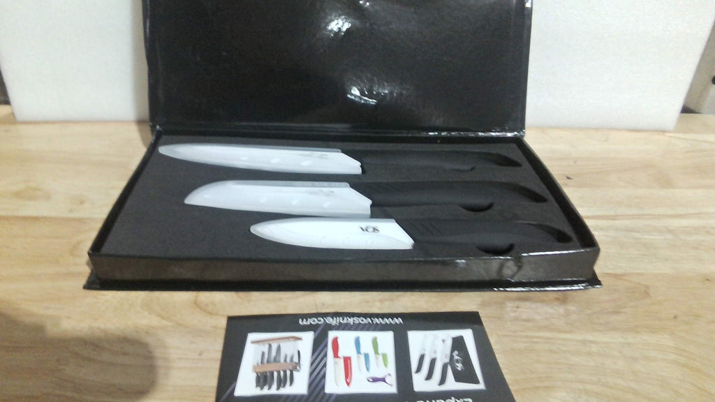 juego de cuchillos de cocina de cerámica de la marca VOS