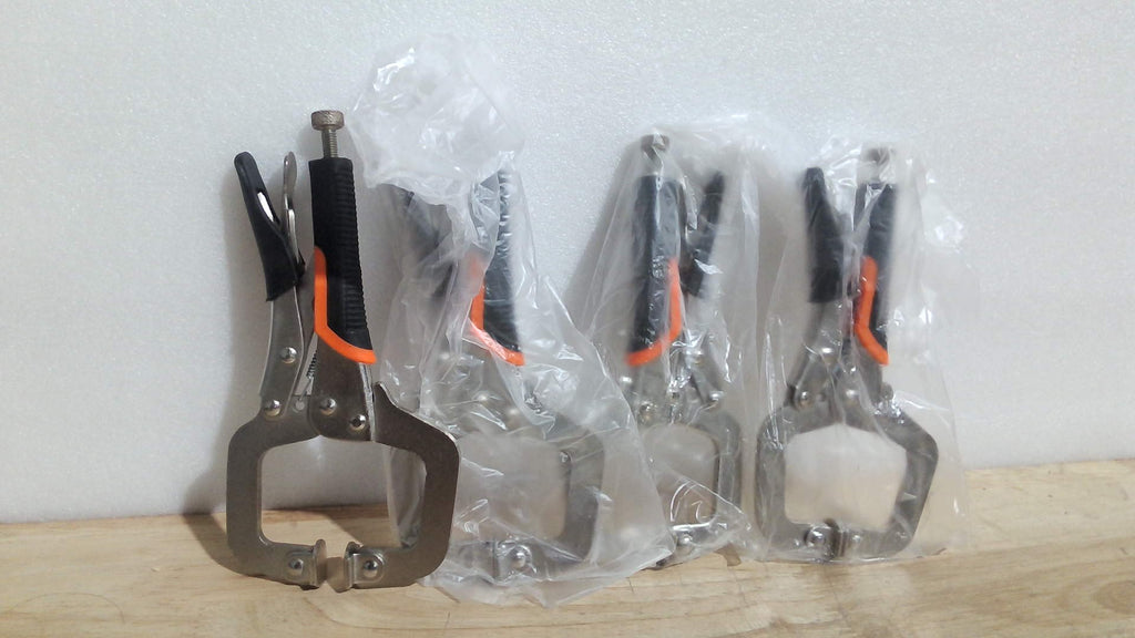 Pinzas de Presion Tipo C 6 Pulgadas | Resistentes con Almohadillas Giratorias | para Carpinteria, Metalurgia y Reparacion Automotriz | Pack de 4